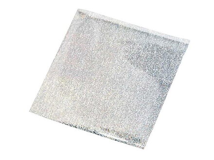 Kreatívna fólia 10x10 - strieborná glitter (AB efekt)