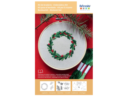 Kreatívna sada na vyšívanie ARTEMIO s motívmi - Christmas Berries
