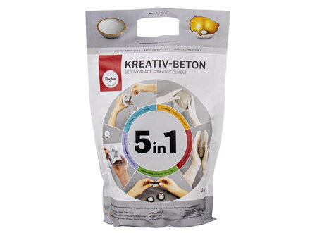 Kreatívny modelovací a odlievací betón 5v1 - 3kg