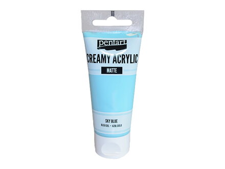 Krémová akrylová farba 60ml matná - nebovo modrá