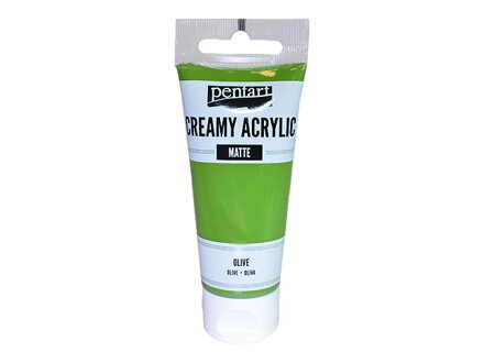 Krémová akrylová farba 60ml matná - oliva