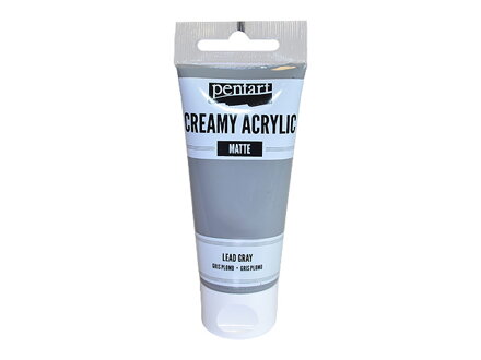 Krémová akrylová farba 60ml matná - olovená sivá
