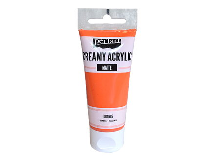 Krémová akrylová farba 60ml matná - oranžová