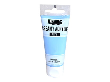 Krémová akrylová farba 60ml matná - svetlomodrá