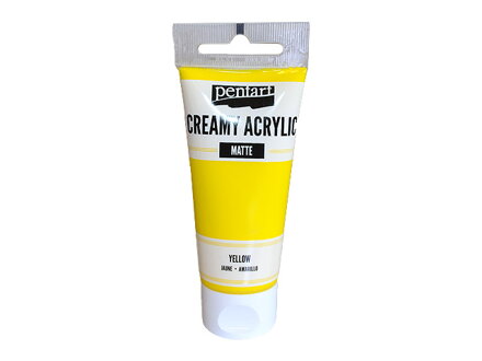Krémová akrylová farba 60ml matná - žltá