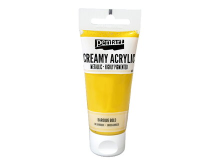 Krémová akrylová farba 60ml metalická - baroková zlatá