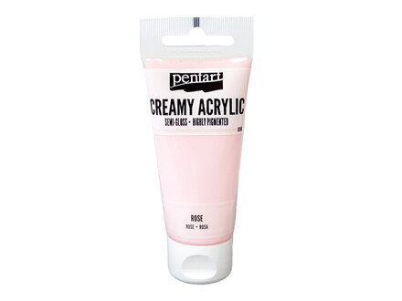 Krémová akrylová farba 60ml pololesklá - svetlá ružová