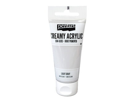 Krémová akrylová farba 60ml pololesklá - svetlosivá
