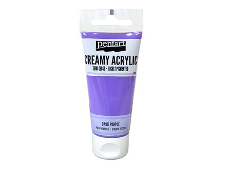 Krémová akrylová farba 60ml pololesklá - tmavá fialová