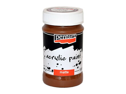 Matná akrylová farba Pentart - 100ml - svetlá hnedá