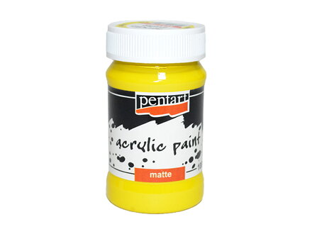 Matná akrylová farba Pentart 100ml - žltá