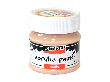 Matná akrylová farba Pentart 50ml - telová (púder)