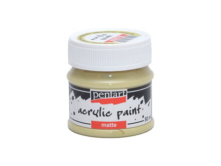 Matná akrylová farba Pentart 50ml - vintage žltá