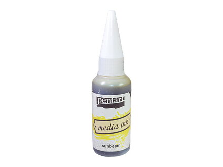 Media ink PENTART - alkoholový atrament 20ml - slnečný žltý