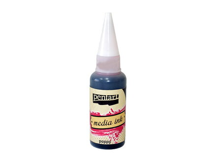 Media ink PENTART - alkoholový atrament 20ml - vlčí mak
