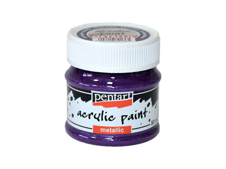 Metalická akrylová farba PENTART 50ml - strieborno-fialová