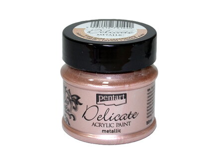Metalická akrylová farba PENTART DELICATE 50ml - ružovozlatá