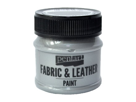 Metalická farba na kožu a textil 50ml - strieborná