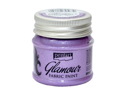 Metalická farba na textil GLAMOUR 50ml - fialovostrieborná