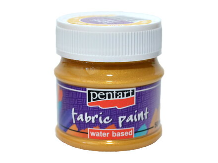Metalická farba na textil Pentart 50 ml - zlatá