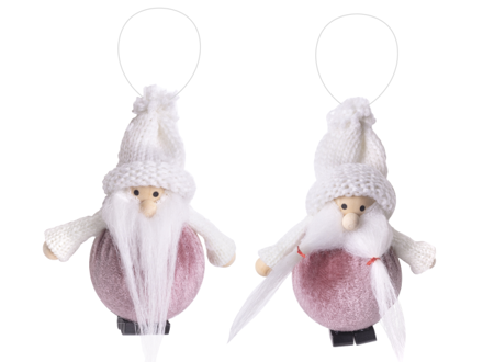 Mini vianočný škriatok Gnóm 9cm guľatý - staroružový