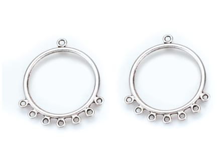 Náušnicový komponent kruh jednoduchý 33mm - 7 očiek