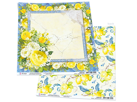 Obojstranný scrapbook papier 30,5cm - Sicilia Terra dei Limoni