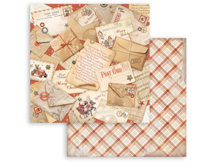 Obojstranný scrapbookový papier 30x30cm - List Ježiškovi a textúra