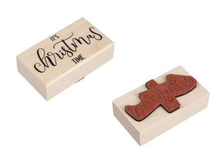 Pečiatka na drevenom hranole - It's Christmas time