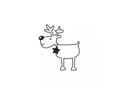 Pečiatka s drevenou rúčkou 30mm - sob Rudolf