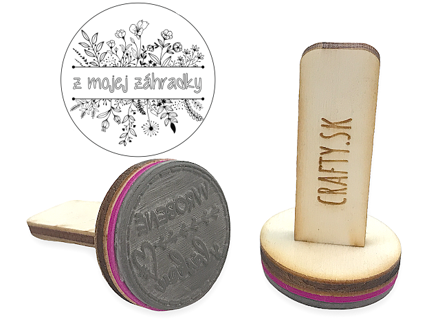 Pečiatka s drevenou rúčkou 30mm - z mojej záhradky