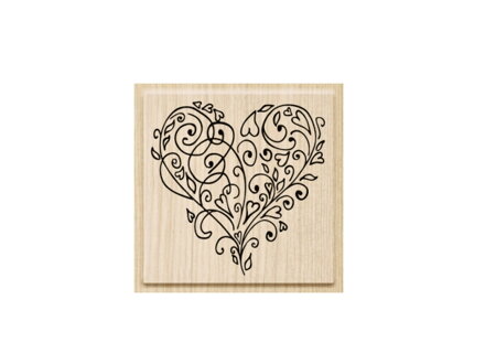 Pečiatka - srdce ornament