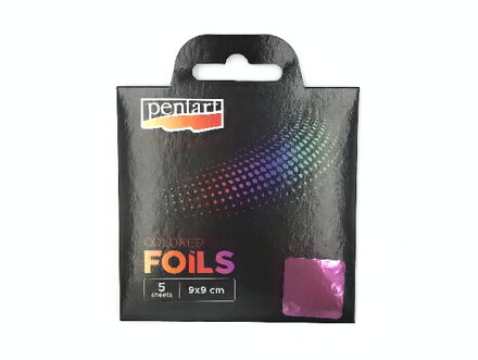 Plátky farebnej fólie PENTART 5ks - pink