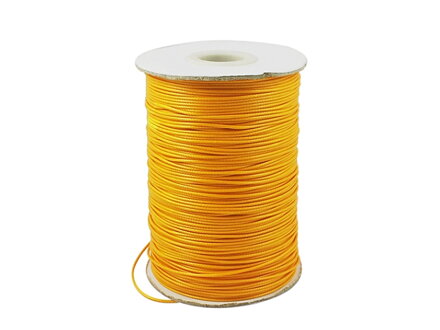 Polyesterová povoskovaná šnúrka 1,5mm - oranžová lesklá