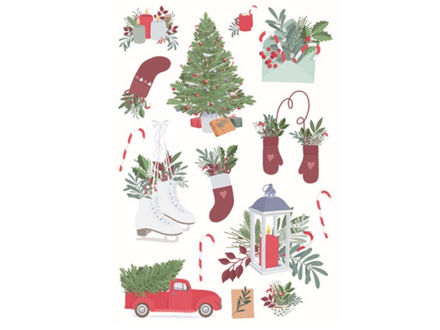 Pretláčacie nálepky A5 ARTEMIO - vianočné motívy Xmas Time