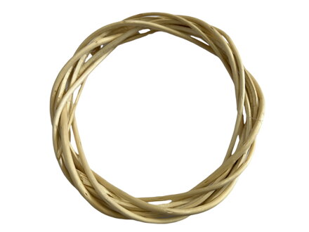 Ratanový veniec 16cm - prírodný bielený