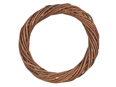 Ratanový veniec 30cm - morený tmavý