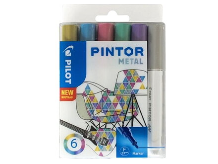 Sada popisovačov PILOT Pintor F - Metal