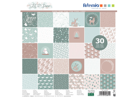 Sada scrapbookových papierov ARTEMIO 30ks - Let it Snow