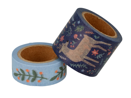 Sada washi pásiek ARTEMIO 2ks - Woodsy Christmas - jelenčeky