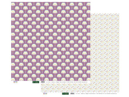 Scrapbookový papier 30x30cm - pastelové kvety
