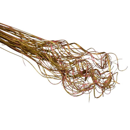 Sušená tráva Curly Ting Ting - metalická zlatá