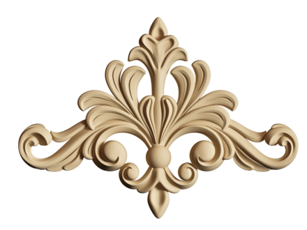 Tvarovateľné drevo rohový ornament 10,5cm