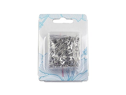 Zapínacie špendlíky zicherky 22mm 100ks - strieborné