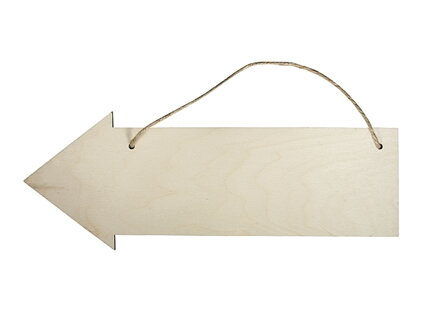 Závesná drevená doska 40cm - šípka