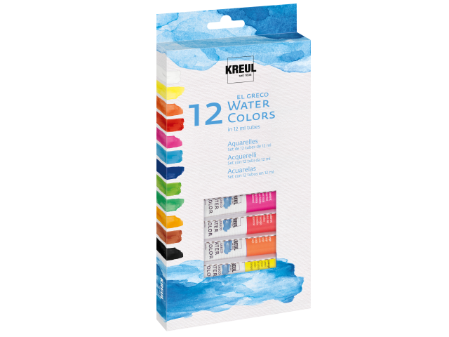 Akvarelové farby v tube KREUL el Greco 12x12ml