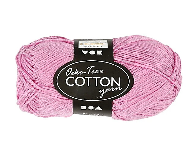 Bavlnená priadza certifikovaná Oeko-Tex® 50g 8/4 170m - baby ružová