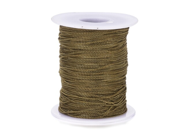 Bižutérna retiazka 1,5x1mm - antická bronzová - extra hustá