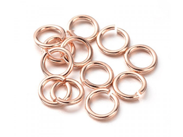 Bižutérne otváracie krúžky bezniklové 5mm 5g - rose gold