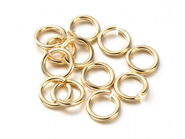 Bižutérne otváracie krúžky 8mm 10g - svetlé zlaté